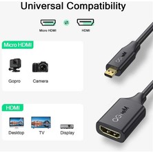 Canpay Micro Hdmı'dan Hdmı'ya Görüntü Data Veri Dönüştürücü Çevirici Hızlı Video ve Ses Aktarıcı Kablo