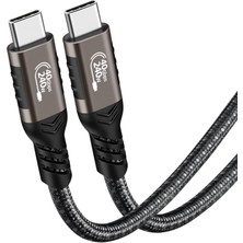 Canpay Type-C'den Type-C'ye Güçlü Şarj ve Ultra Hızlı Veri Aktarım 0.5 Metre Pd 100W 20GBPS 4K Usb3.2 Kablo