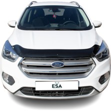 ESA Ford Kuga Ön Kaput Koruyucu Rüzgarlığı Abs Plastik Piano Black 2017-2020 Yıllarına Uyumlu