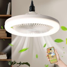 Decisive Entegre Işıklar ile 30W Tavan Vantilatörü E27 Uzaktan Tavan Aydınlatma Yatak Odası Oturma Odası Anahtarı Kontrol Ev Lambası A (Yurt Dışından)