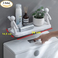 Neler Geldi Neler 2 Adet Büyük Boy Yapıskanlı Banyo Organizer Duvar Raf Banyo Rafı Duvar Rafı Mutfak Rafı Baharatlık