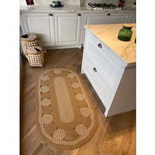 Halımax Milda Jüt Hasırlı El Örgüsü Çift Taraflı Kilim Oval 45
