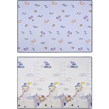 Coolmats 200X140X1.5 cm Yeşil Parkur - Bulutlar Dağlar Rulo Oyun Matı