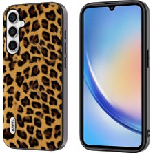 Cool-M Samsung Galaxy A34 5g Leopar Doku Pu Deri+Tpu+Pc Kapağı (Yurt Dışından)