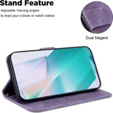 Cool-M Samsung Galaxy A15 4g Kılıf Lovely Tiger Deri Deri Telefon Stand Kapağı (Yurt Dışından)