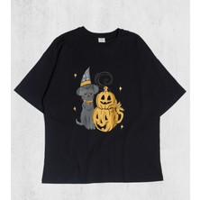 Pull The Hood Unisex Oversize Cat Halloween Tshirt