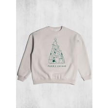 Pull The Hood Unisex Oversize Merry Catmas Sweatshirt
