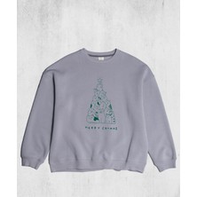 Pull The Hood Unisex Oversize Merry Catmas Sweatshirt
