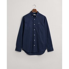 Gant Erkek Lacivert Regular Fit Düğmeli Yaka Gömlek 3000300.410
