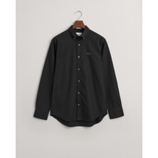 Gant Erkek Siyah Regular Fit Düğmeli Yaka Gömlek 3000300.5