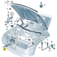 Vw Bora 1999-2005 Motor Kaput Açma Emniyet Mandalı 1J5823593C