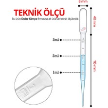 Dolar Kimya Steril Pastör Pipet Plastik 3 ml x 100 Adet