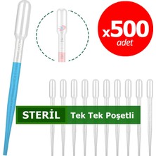 Dolar Kimya Steril Pastör Pipet Plastik 3 ml x 500 Adet