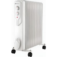 Homenter Voltomat Termostatlı 2500 W 11 Dilim Yağlı Radyatör Beyaz