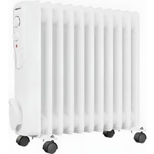 Homenter Voltomat Termostatlı 2500 W 11 Dilim Yağlı Radyatör Beyaz