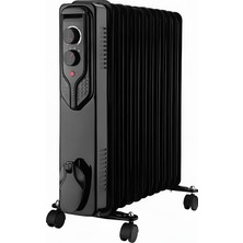 Homenter Voltomat Termostatlı 2500 W 11 Dilim Yağlı Radyatör Siyah