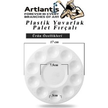 Artlantis Monalisa Akrilik Boya 6 Renk  x  70  ml  Fosforlu Neon Renkler 1 Paket ve Yuvarlak Resim Paleti Fırçalı 1 Paket 10 Hazneli Boya Paleti Sanatsal Boyalar Için Palet Akrilik Boya