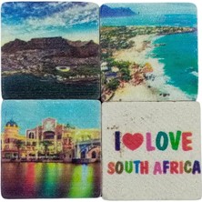 Dünyadan Hediyeler Güney Afrika Cumhuriyeti Temalı Dörtlü Taş Magnet