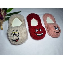 Nazeli 3 Çift Kız Çocuk Renkli Peluş Figürlü Babet Çorap