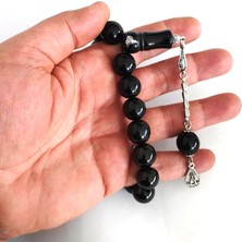 OltutaşıMarket Tuğra Desenli Oltu Taşı Efe Maskot Tesbih