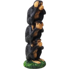 Elifeshop Görmedim Duymadım Bilmiyorum 3lü Maymun Biblo Hediyelik Dekoratif Ürün Masa Süsü Ofis Ev Hediyesi 5