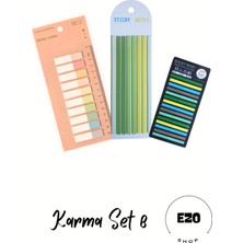 Ezoshop 3 Lü Set Postit Uzun Kısa Serit Seffaf Yapiskanli Not Kagidi Kirtasiye Post It Karma Set-8