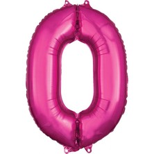 Rooyal Shop Pembe Rakam Folyo Balon 