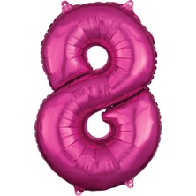Rooyal Shop Pembe Rakam Folyo Balon 