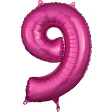 Rooyal Shop Pembe Rakam Folyo Balon 