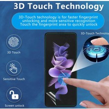 SPHONE Galaxy Z Flip 3 Ekran Cam Film Koruyucu Hidrojel 360 Kaplar Ön Arka Koruma Screen Protector