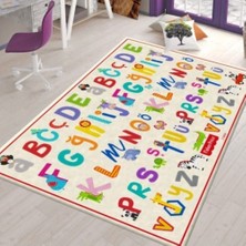 Fisher Price Çocuk Halısı, Eğitici Harfler Alfabe Çocuk Halısı, Kaymaz Taban, Makine de Yıkanabilir,  100 x 160 cm