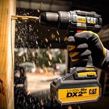 Cat DX12BC 18 Volt 2.0 Ah Li-Ion Tek Akülü Kömürsüz Profesyonel Şarjlı Darbeli Matkap
