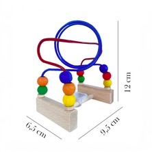 Hamaha Wooden Toys Doğal Ahşap Eğitici Oyuncak Mini Boncuklu Koordinasyon HMH-017