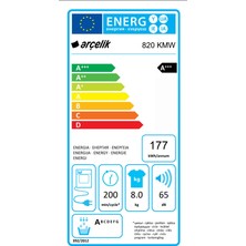 Arçelik 820 KMW 8 kg A+++ Isı Pompalı Kurutma Makinesi