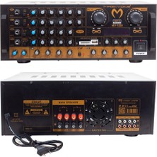 MAGICVOICE MV-1232 2*80W USB/SD BT UK-BALANS 4 MİK GİRİŞ-4 HOP ÇIKIŞLI STEREO TRAFOSUZ MIXER KÜP ANFİ