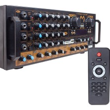 MAGICVOICE MV-1232 2*80W USB/SD BT UK-BALANS 4 MİK GİRİŞ-4 HOP ÇIKIŞLI STEREO TRAFOSUZ MIXER KÜP ANFİ