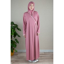 Dua' İs Bağlamalı Pratik Namaz Elbisesi Namazlık (Gül Kurusu)