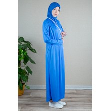 Dua' İs Bağlamalı Pratik Namaz Elbisesi Namazlık (Mavi)