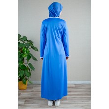 Dua' İs Bağlamalı Pratik Namaz Elbisesi Namazlık (Mavi)