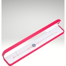 Byes 925 Ayar Gümüş  Özel Kadife Kutulu Nergis Çiçeği Bileklik