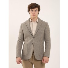 Dufy Vizon Erkek Slim Fit Düz Casual Mono Yaka Ceket