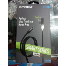 Syrox C131TT Type-C To Type-C 60W Oyuncu Kablosu, Şarj Kablosu 90 Derece LED Işıklı Yatay Kablo