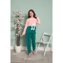 Sharin Çocuk Desenli Kışlık Peluş Welsoft Pijama Takımı 2D-10235