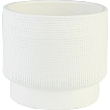 Vitale Waffle Seramik Vazo Krem 14X13 cm AK.JH0028