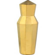 Vitale Dome Dekoratif Vazo Gold 15X15X37 cm AK.WLT0671