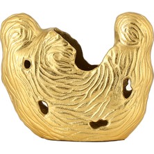Vitale Cative Dekoratif Vazo Gold 26X9X22 cm AK.IU0383