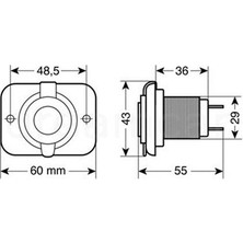 Lampa EXT-7 Usb Soketi Yüzeye Monte Koruma Kapaklı 39006