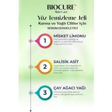 Biocure Yüz Temizleme Jeli Karma ve Yağlı Ciltler Için Derinlemesine Temizleyici Salisilik Asit 250MLX2 Adet