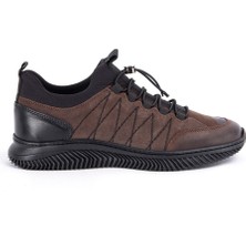 KAHVERENGİ NUBUK LASTİK BAĞCIKLI ERKEK SNEAKER