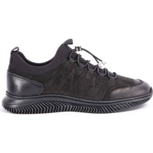 SİYAH NUBUK LASTİK BAĞCIKLI ERKEK SNEAKER